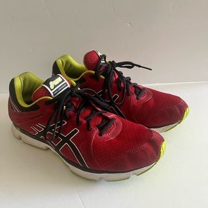 Womens Asics Gel Invasion T3AON  Red & Black Sneakers Shoes Size 7